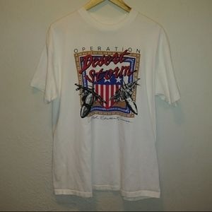 Vintage Desert Storm USA White Tee Shirt
